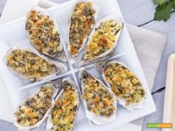Ostriche gratinate ai funghi