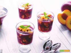 Bicchierini freddi di pesche al Dolcetto