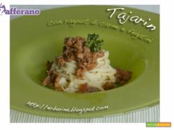 Tajarin con sugo di carne e fegatini