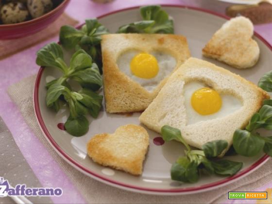 Uova di quaglia in cuore di pane