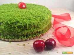 La green cake con le amarene e l' ingrediente segreto