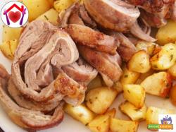 Pancetta di agnello arrosto