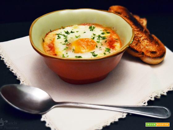 Uova al forno con Pomodoro e Mozzarella