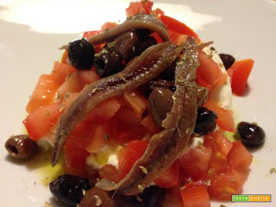 Senza Bimby, Bufala con Pomodori, Acciughe ed Olive