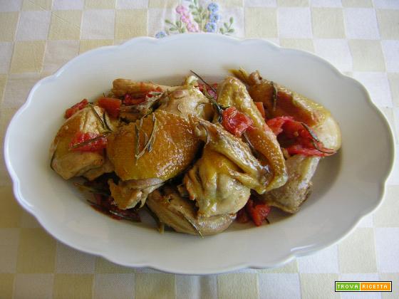 Pollo in potacchio alla marchigiana