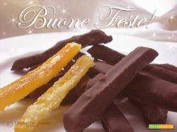 Scorzette d'arancia candite ricoperte al cioccolato