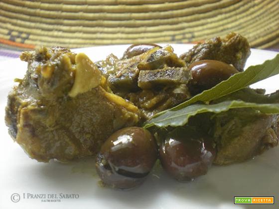 Agnello sardo con olive e finocchietto