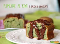 Plumcake al kiwi con salsa al cioccolato fondente