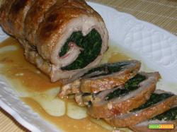 Arrotolato di vitello con speck e spinaci