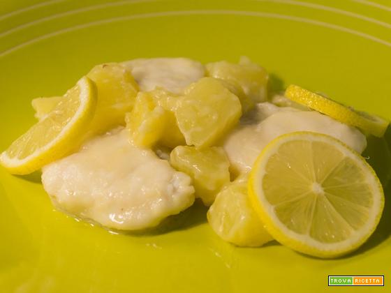 Coda di rospo al limone con patate