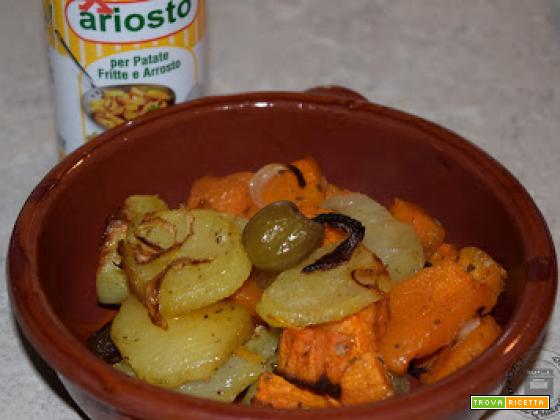 Patate e zucca al forno