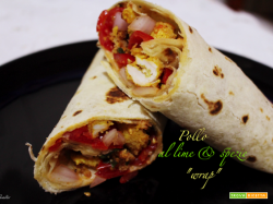 Pollo wrap al lime e spezie