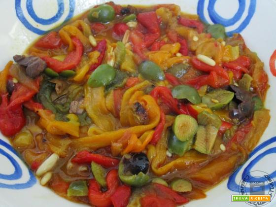 Peperoni arrostiti e ripassati in padella - Ricetta ...