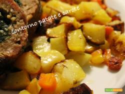 Contorno patate e carote al forno