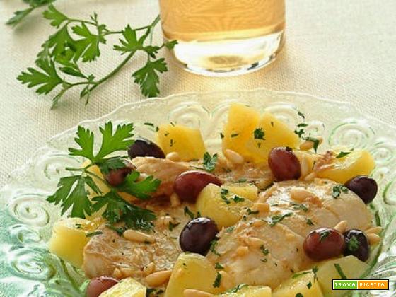 Baccalà con olive e patate