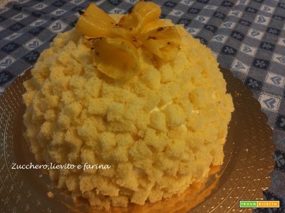 Torta mimosa all'ananas (ricetta di Luca Montersino)
