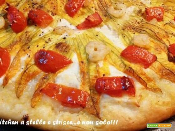 Pizza Mare e Monti con Burrata di Gloria KitchenUSA
