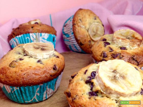 Muffin Banana e Gocce di Cioccolato
