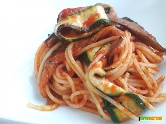 Spaghetti con verdure grigliate