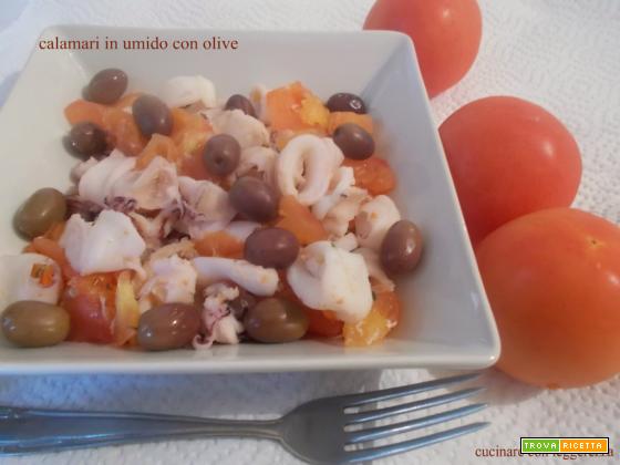 Calamari in umido con olive