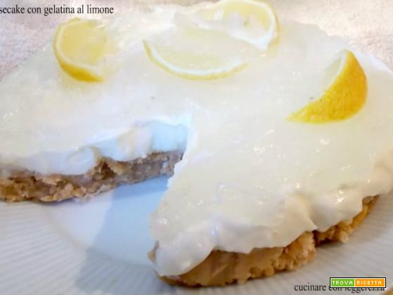 Cheesecake con gelatina al limone