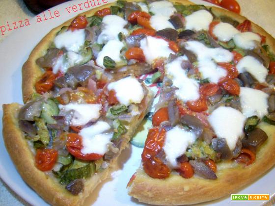 Pizza alle verdure con lievito madre