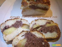 Plumcake marmorizzato con ricotta e mele