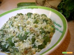 Riso gratinato alle zucchine e pesto