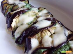 Involtini di melanzane con caprino ed erbette