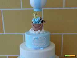 Torta Battesimo con Mongolfiera