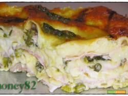 LASAGNE CON LUPPOLO ASPARAGI E PROSCIUTTO COTTO