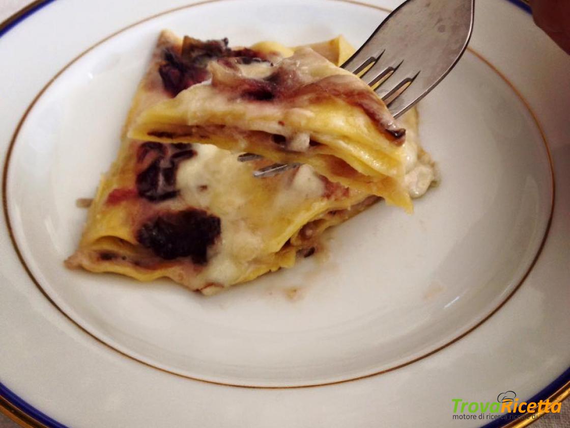 Lasagna radicchio e gorgonzola - Ricetta 