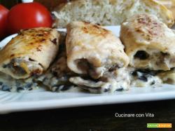 Involtini di pollo con funghi