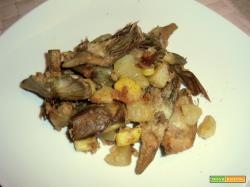 carciofi e patate in padella