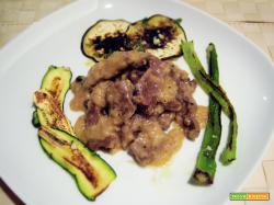 Cuore alla mugnaia con verdure piastrate