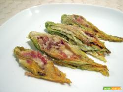 fiori di zucca ripieni al forno