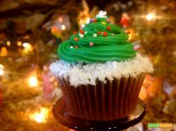 Christmas tree Cupcakes al cioccolato