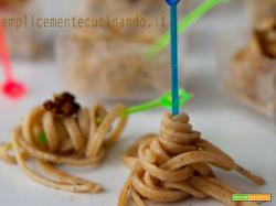 Spaghettine integrali gorgonzola, pera e cannella