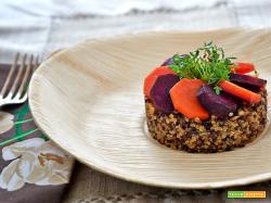 quinoa con carote bicolore e crescione