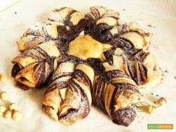 Fiore di Pan Brioche Vegano farcito con Nutella fatta in casa  Vegana