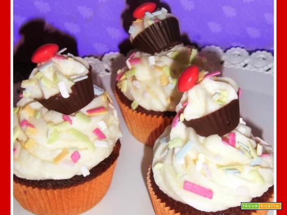 Cupcake con mini cupcake