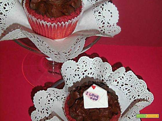 Red velvet cupcake per S. Valentino