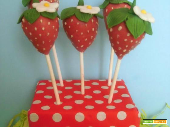 Cake pop a fragolina