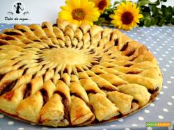 Girasole di pasta sfoglia e nutella