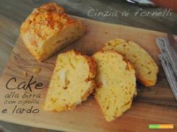 Cake alla birra con lardo e cipolla