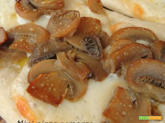 Pizza con lievito madre essiccato, scamorza e funghi