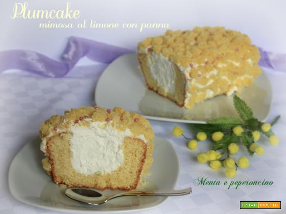 Plumcake mimosa al limone con panna