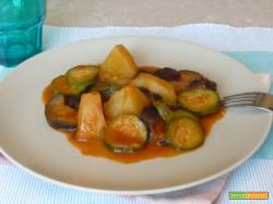 Patate, zucchine e melanzane in umido