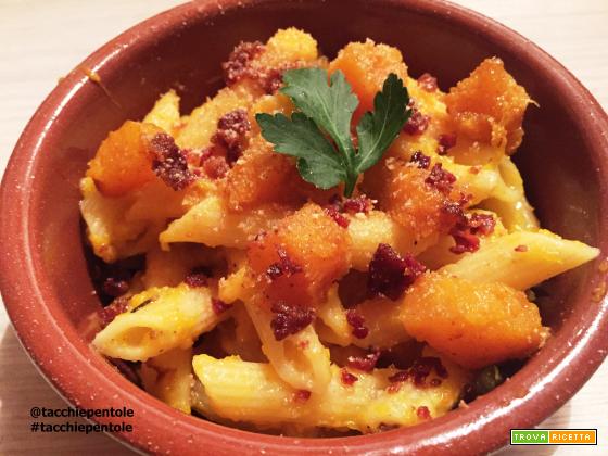 PENNE ZUCCA BACON CROCCANTE E AMARETTI