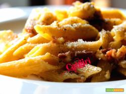 Penne speck uova e pecorino un piatto ...una bontà!!